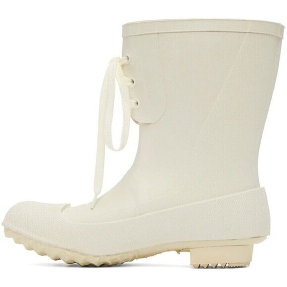 Jun Takahashi x Undercover Rain Boots Size L 9-9.5 42 Mens Ivory GRAIL! - Picture 12 of 13